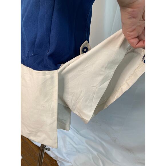 Vintage 1970s Drop Waist Navy Tennis Dress with Built-In Shorts – Size M - Picture 5 of 16